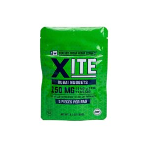 XITE - 15mg Delta 9 THC / 15mg CBD Chocolate (5ct Bag) - Dubai Nuggets