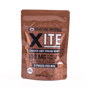 XITE - 15mg Delta 9 THC / 15mg CBD Chocolate - Cookies & Cream