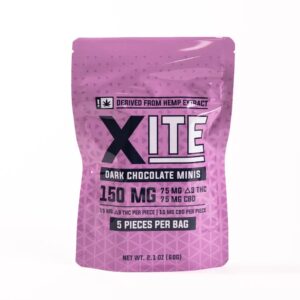 XITE - 15mg Delta 9 THC / 15mg CBD Chocolate - Dark Chocolate