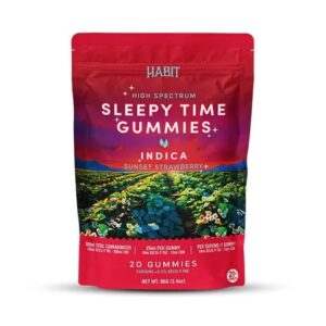 Habit - 10mg Delta 9 THC / 15mg CBN 'Sleep' Gummies 20ct/500mg - Sunset Strawberry