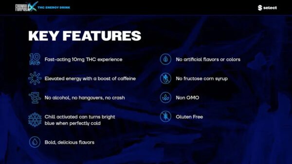 Formula X - 10mg THC Energy Drinks + 50mg Caffeine - Image 2