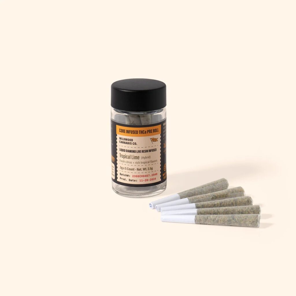 Wildwood - THCa Live Resin Core Infused Pre Rolls (5ct Jar)