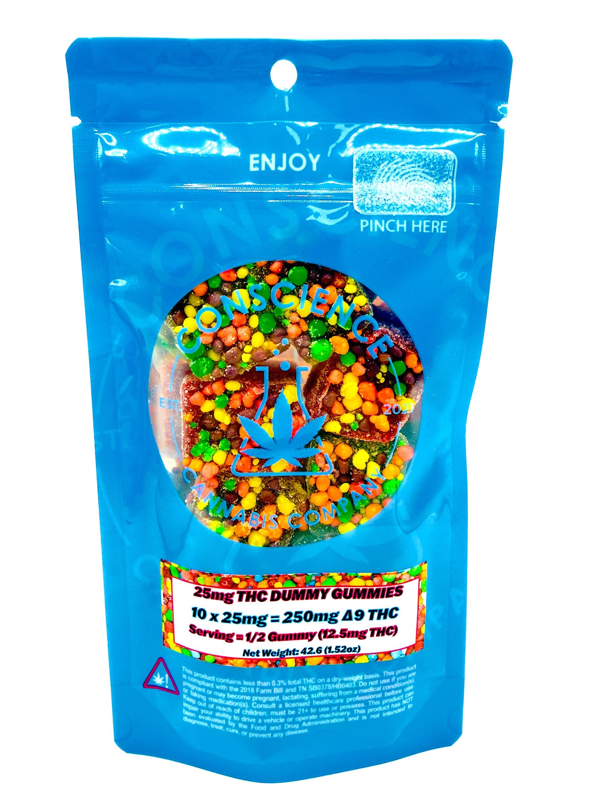 CCC - 25mg THC "Dummy" Gummies (10ct Bag)