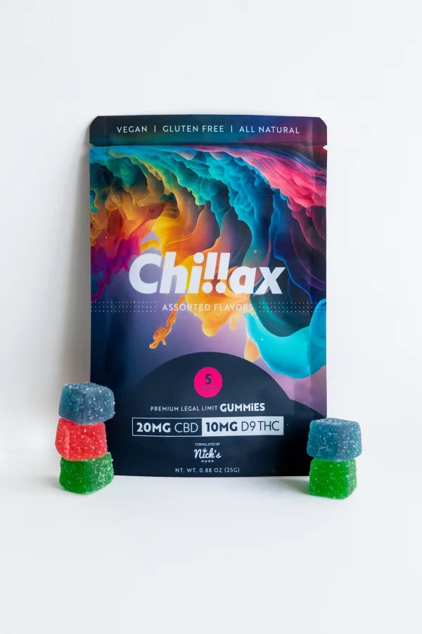 Chillax Gummies - 10mg D9 / 20mg CBD - 5ct