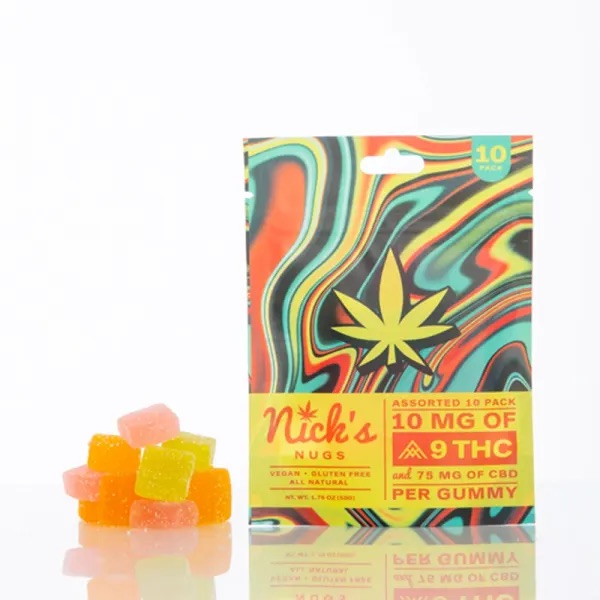 Nick's Nugs - The OG Gummy - 10mg THC / 75mg CBD - 10ct