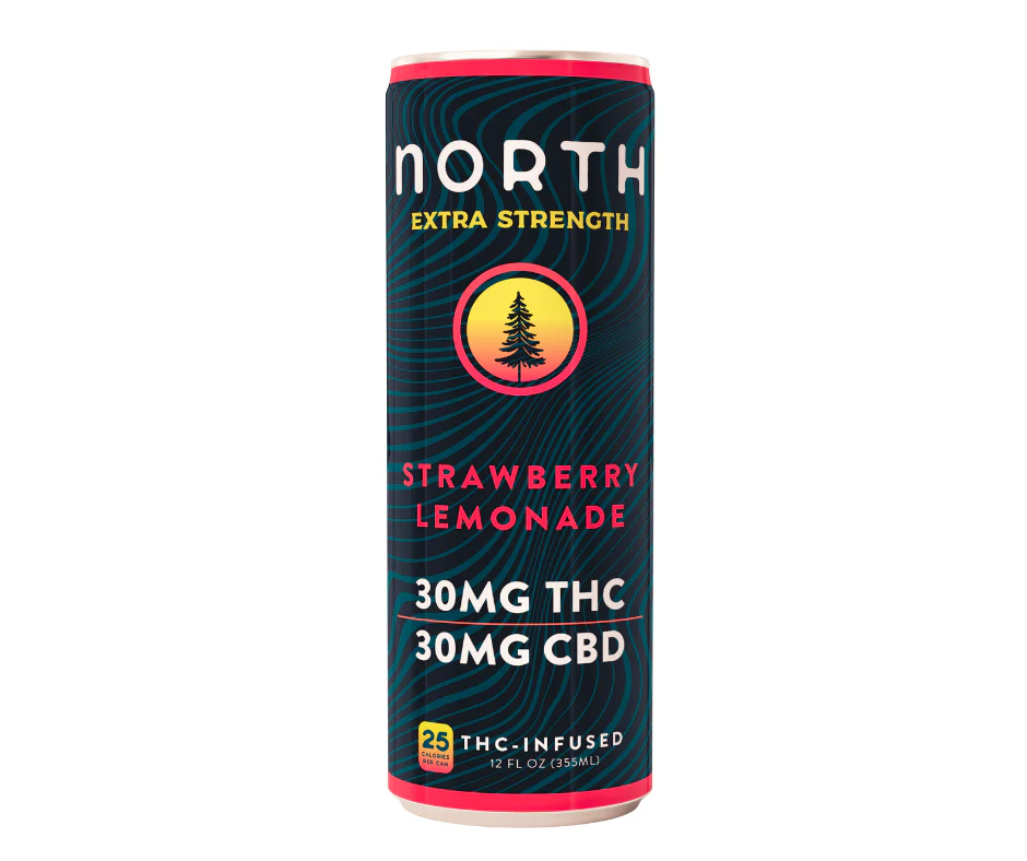 North Canna - 30mg THC Seltzer - Strawberry Lemonade