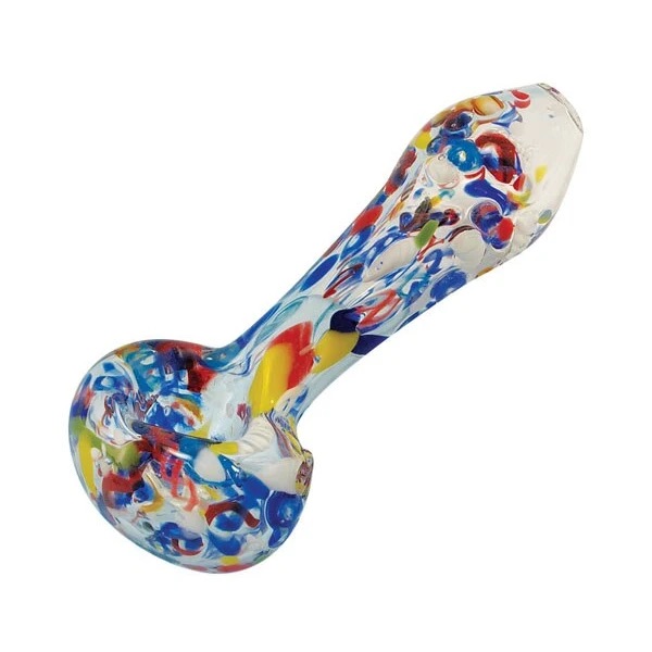 Abstract Tangle Glass Spoon Pipe 4.5"